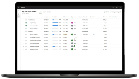 KOM4TEC - DBS Landingpage - Mockup Projektmanagement