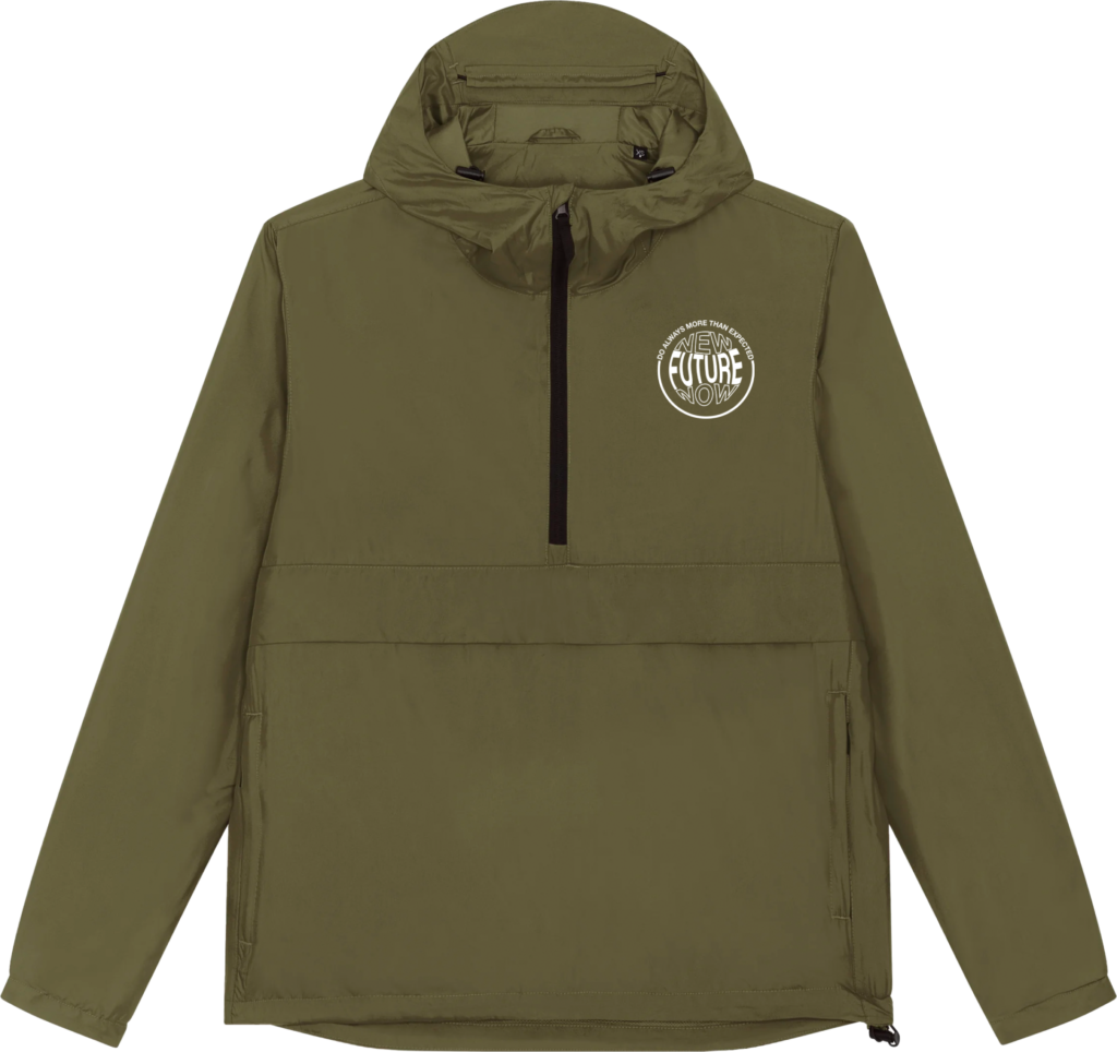 KOM4TEC - Krew Page - Merch - XMAS 2023 - Windbreaker - Khaki - Front