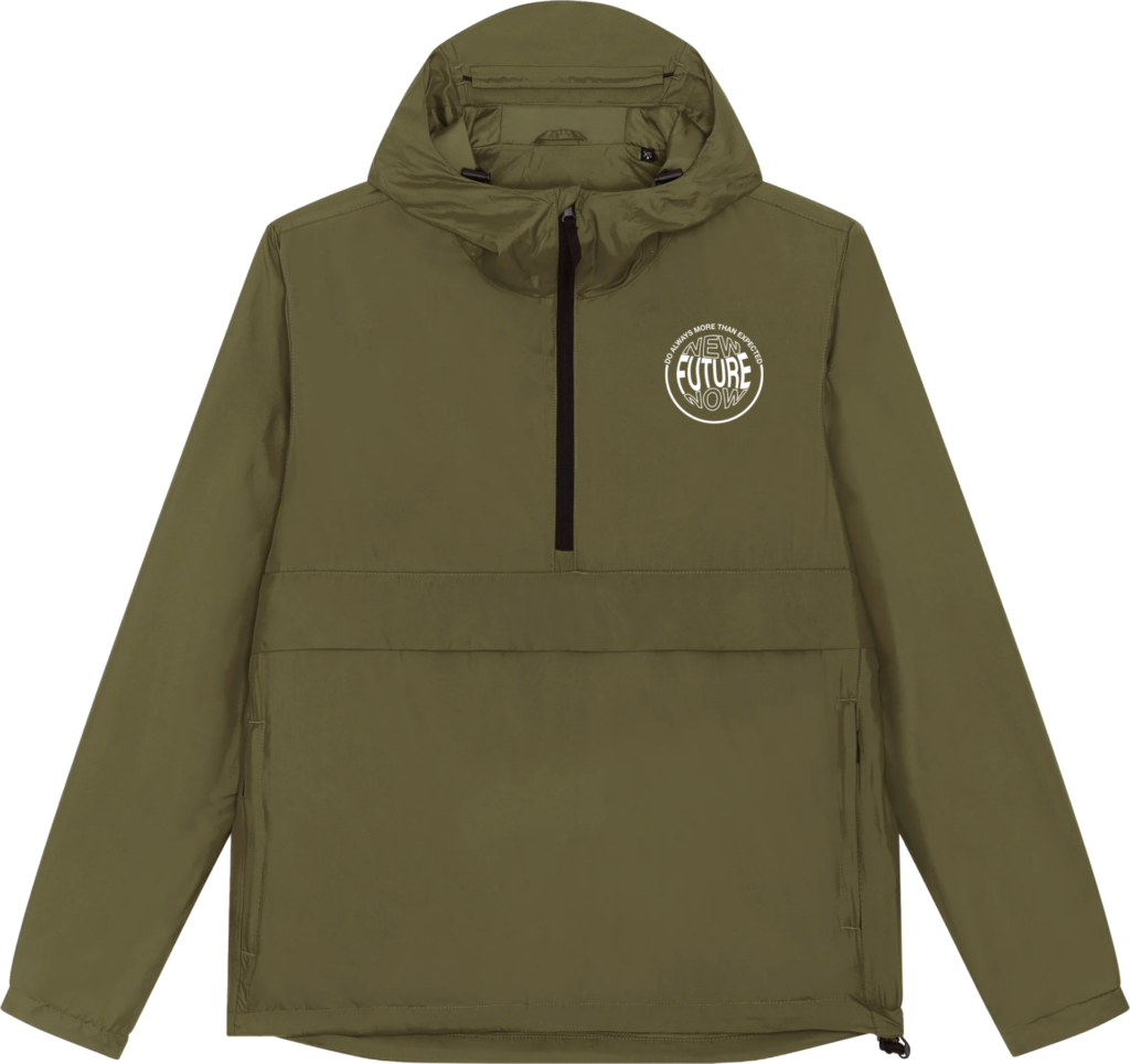 KOM4TEC - Krew Page - Merch - XMAS 2023 - Windbreaker - Khaki - Front